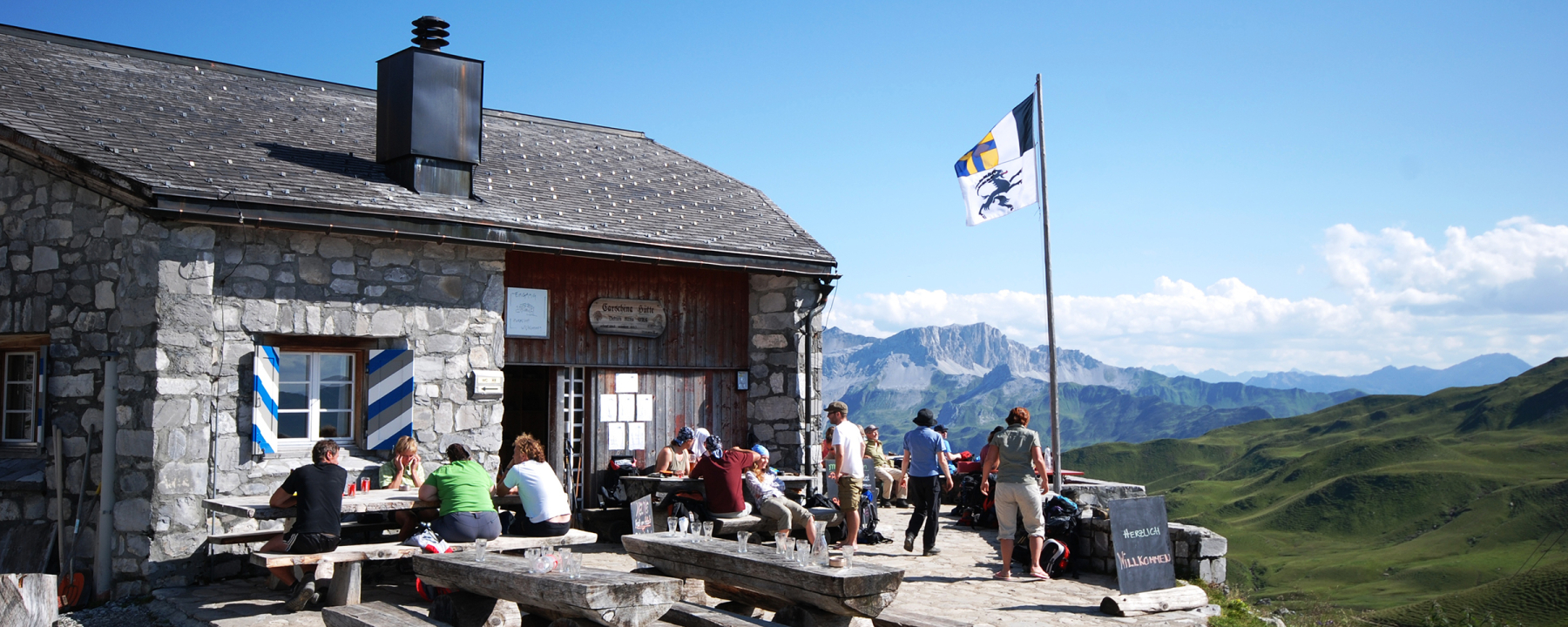 Aussicht Carschinahütte