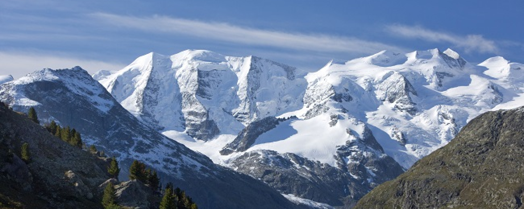 Aussicht auf die Bernina Gruppe