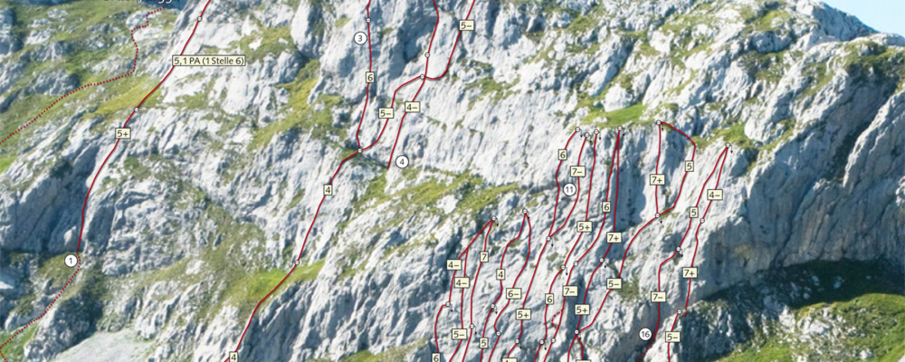Klettergarten Gruoben, Grüenwändli