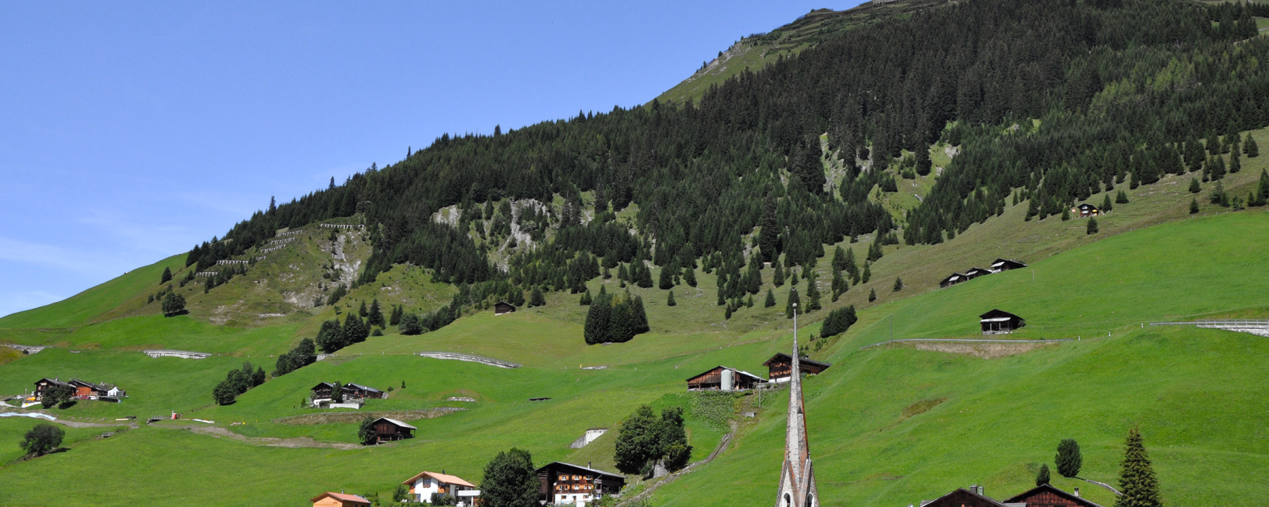 Das Walserdorf St. Antönien auf 1450 Meter ü.M.
