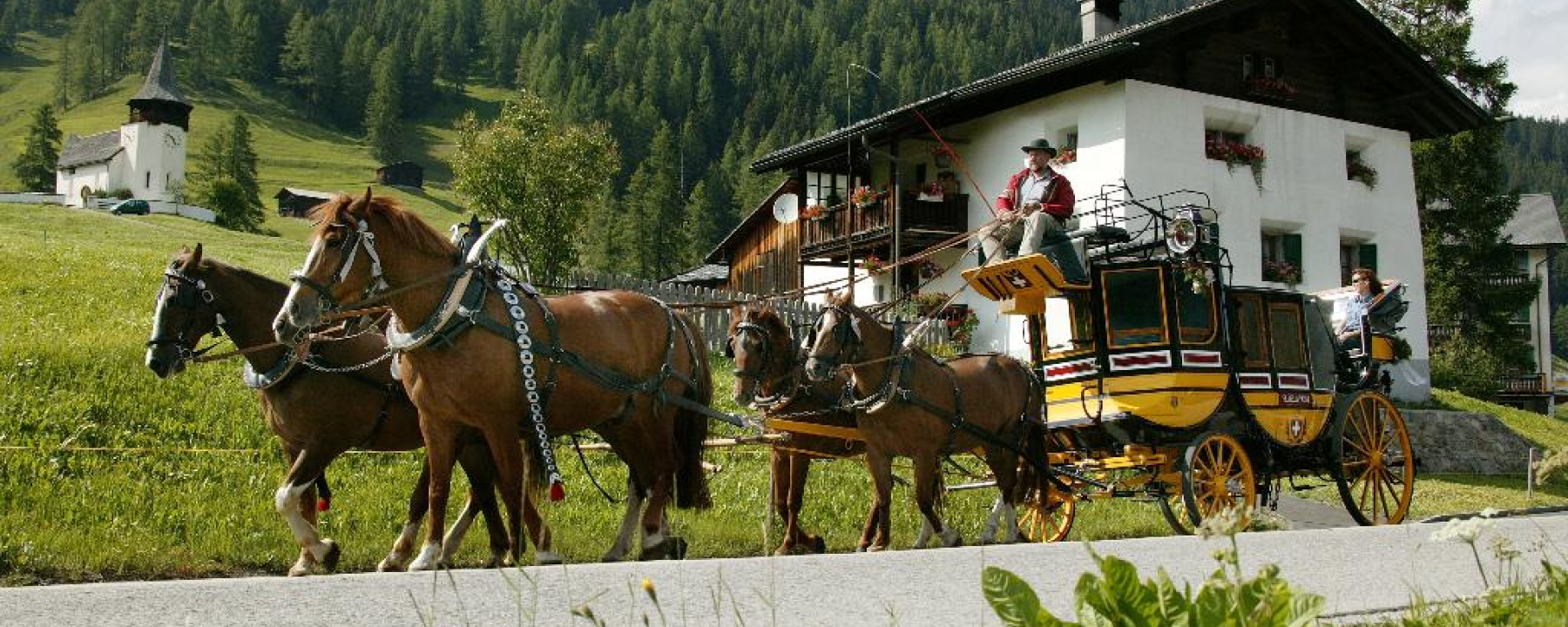 Pferdekutsche in Davos