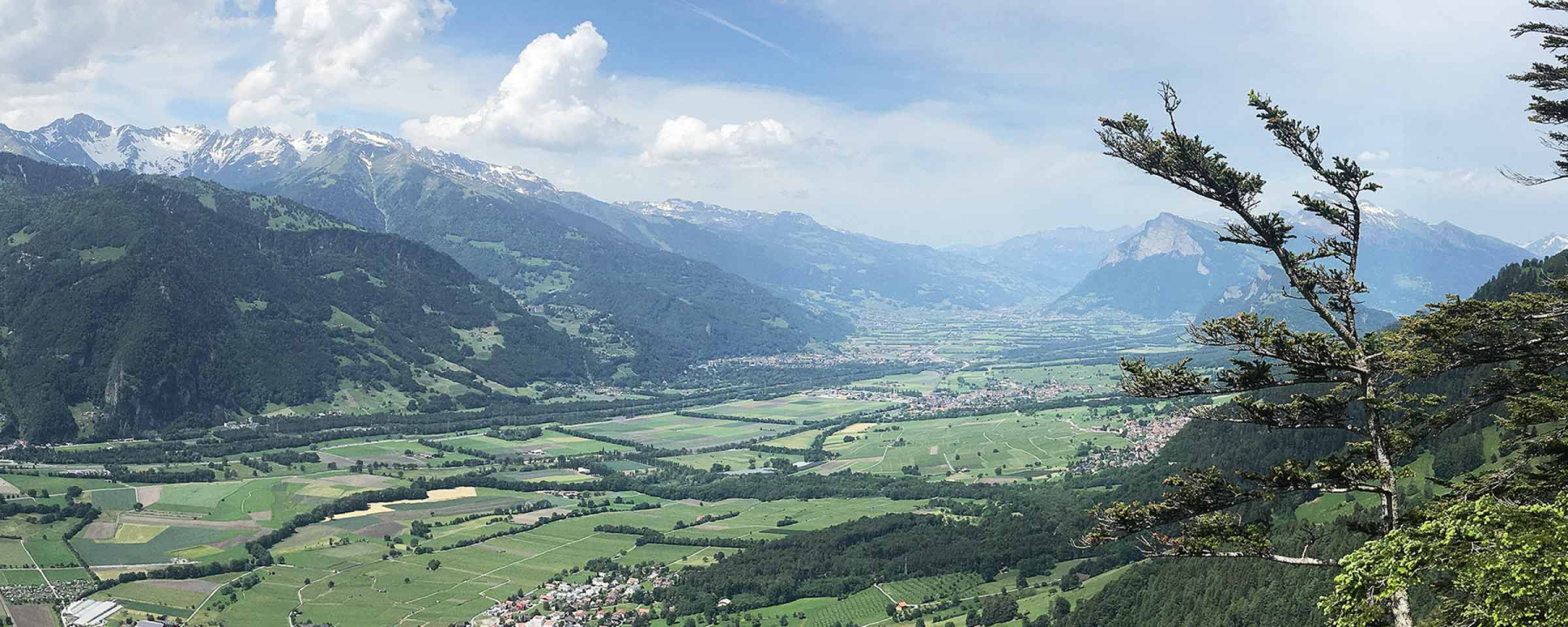 Blick vom Fadärastein Richtung Sargans