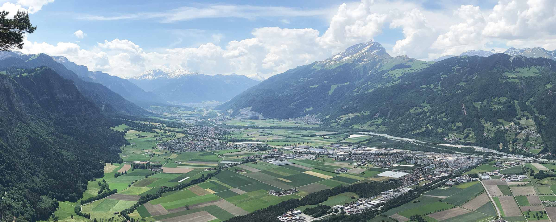 Blick vom Fadärastein Richtung Sargans