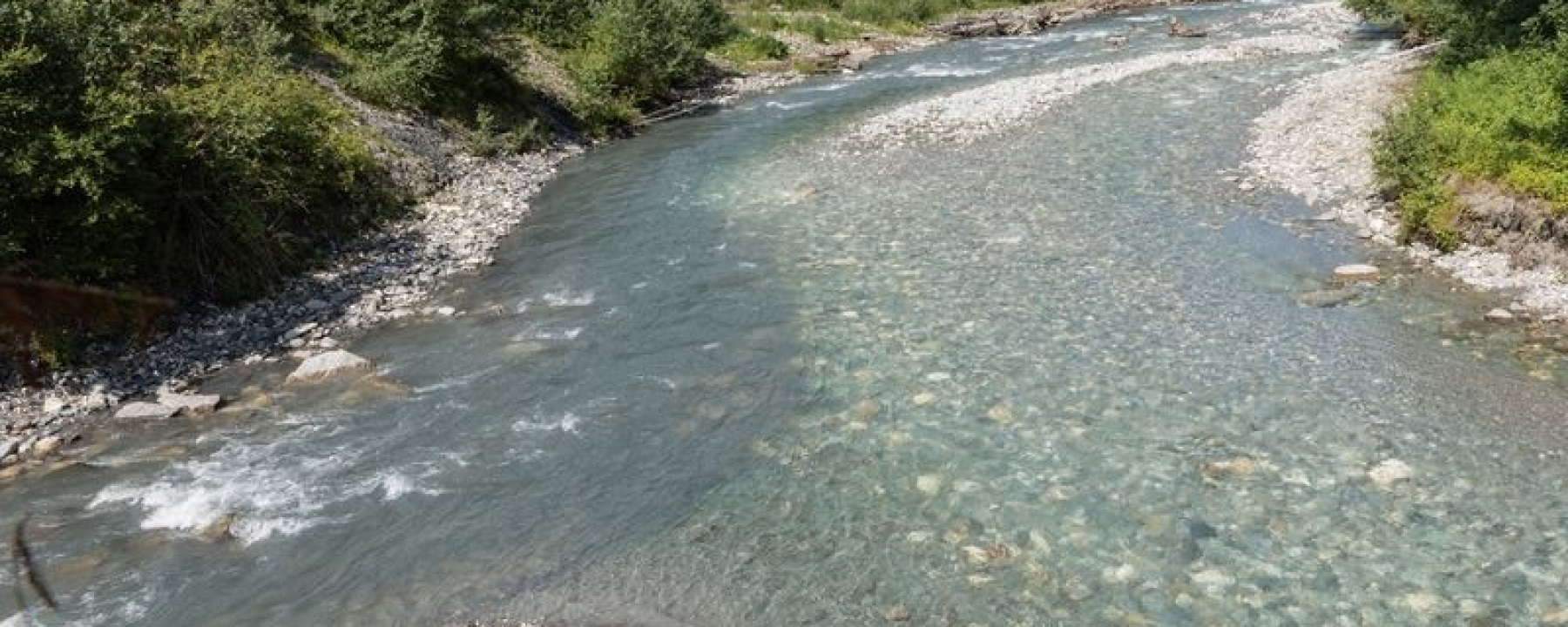 Zusammenfluss der Flüsse Glenner und Valserrhein