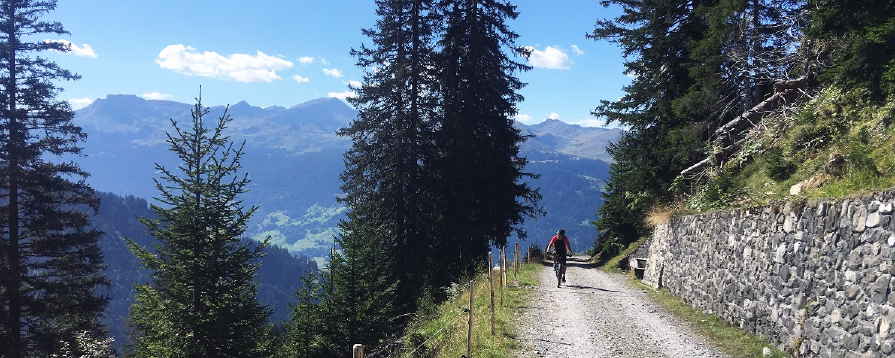 Aufstieg auf der Alpstrasse ab Boden Richtung Alp Valpun