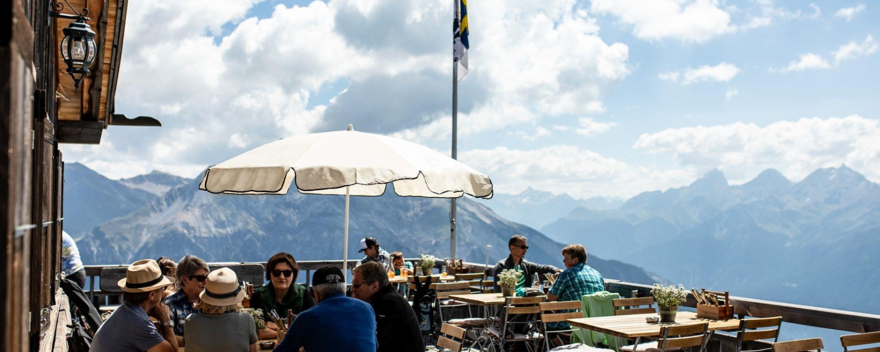 Scalottas Terrasse Sommer