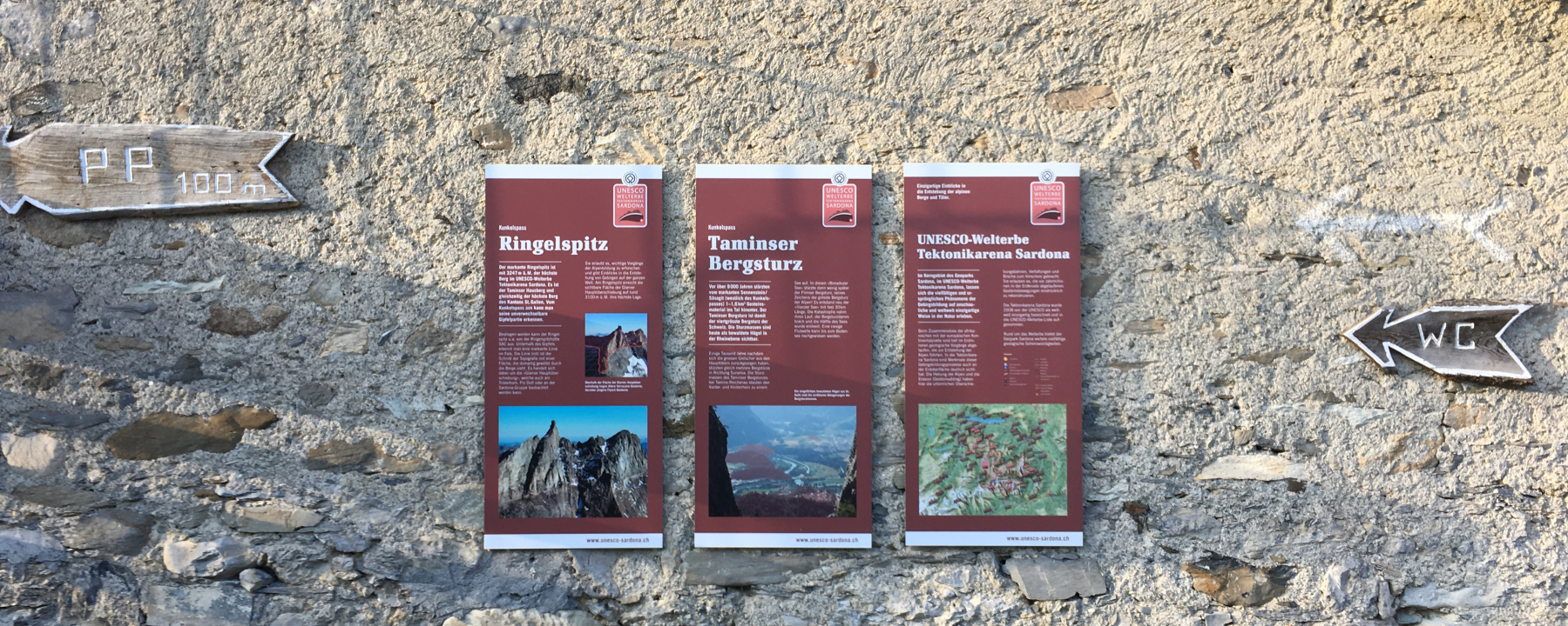 UNESCO-Infotafeln auf dem Kunkelspass
