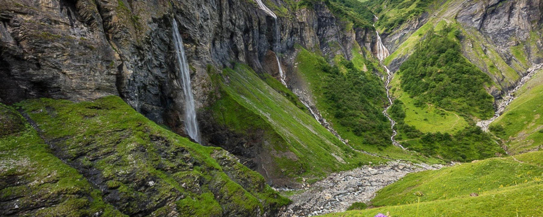 Flyschgestein in der Wasserfallarena Batöni