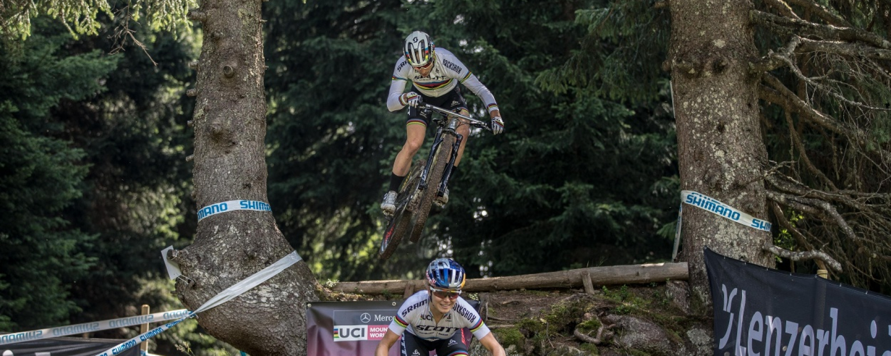 Die Weltmeister erpobte Lenzerheide Cliff