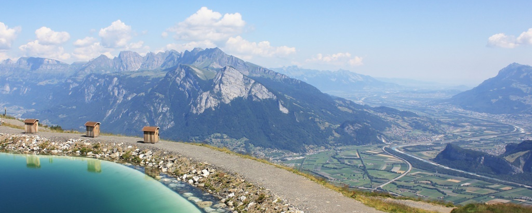 Speichersee Sunntigweid mit Strandkörben