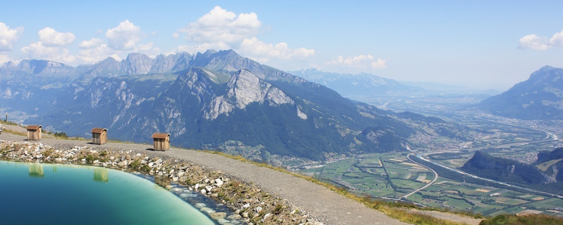 Speichersee Sunntigweid mit Strandkörben