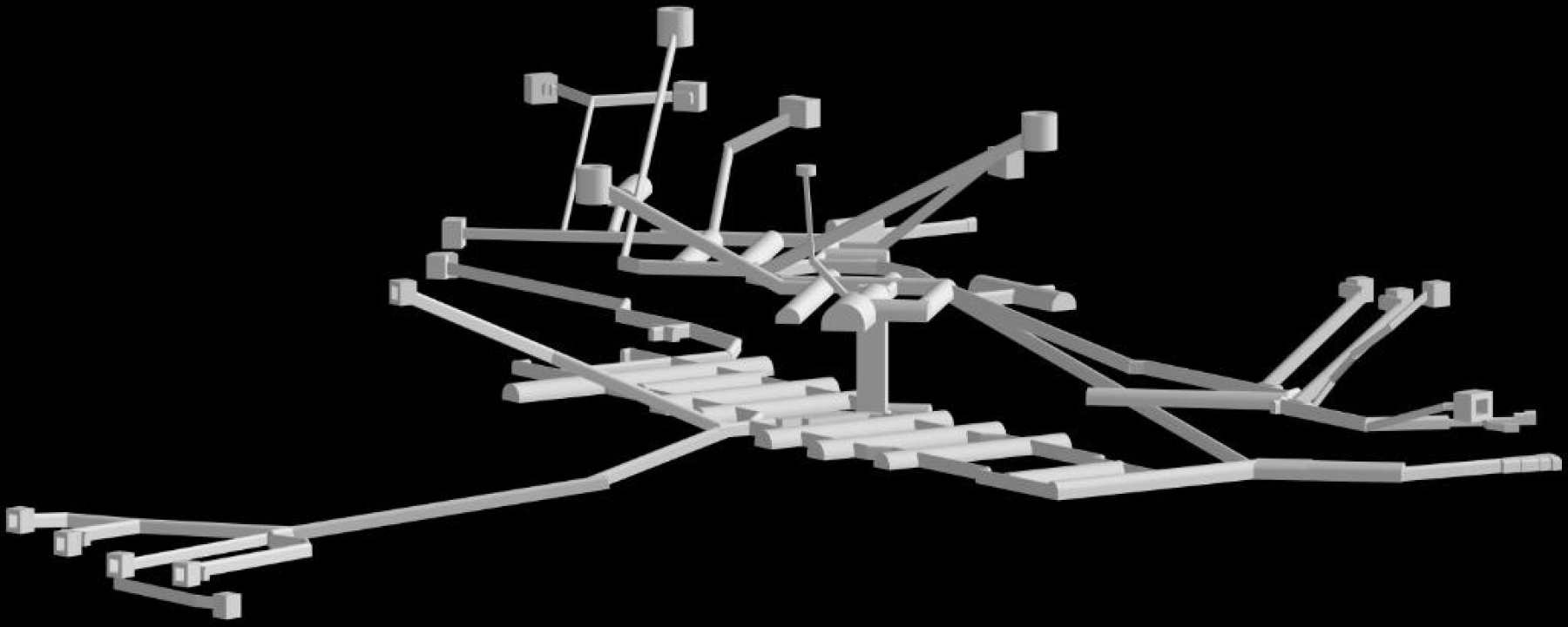 3D Modell der Stollengänge