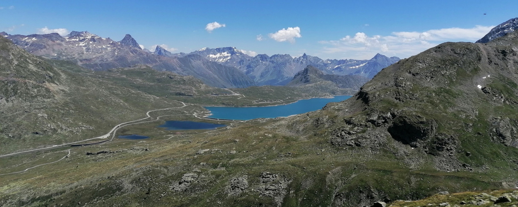 Blick runter zum Berninapass