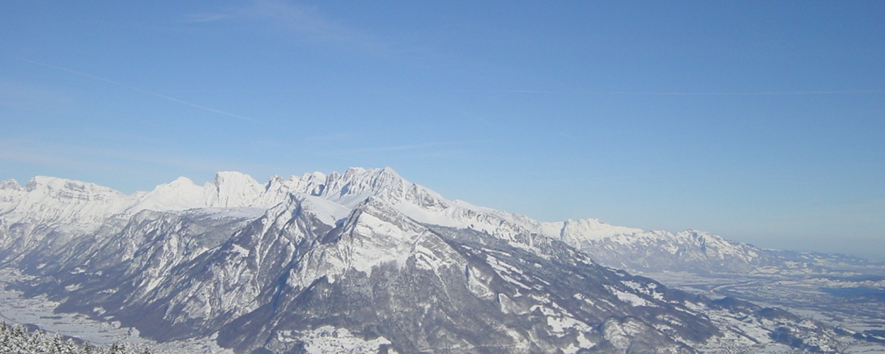 Pizol Weitsicht über das St. Galler Rheintal