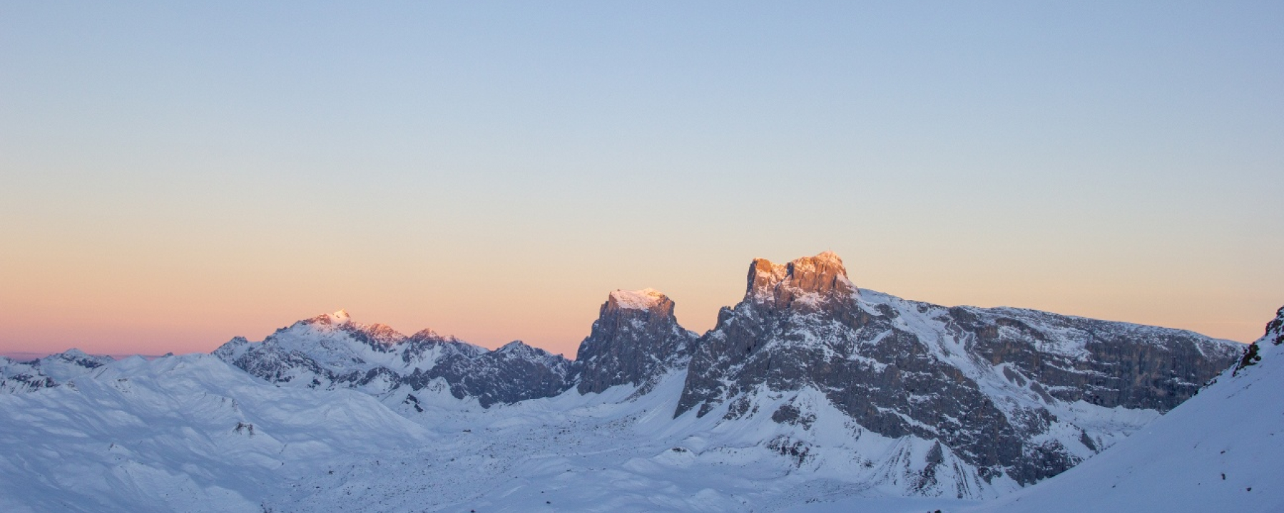 Ausblick von unterwegs in Richtung Sulzfluh, Drusenfluh und Schesaplana