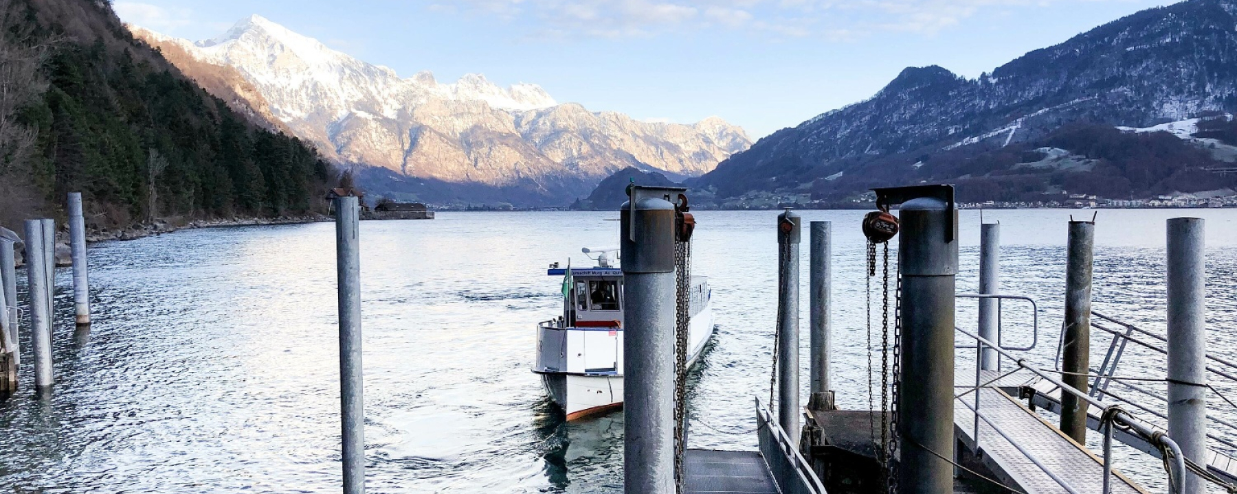 Hafen von Quinten am Walensee