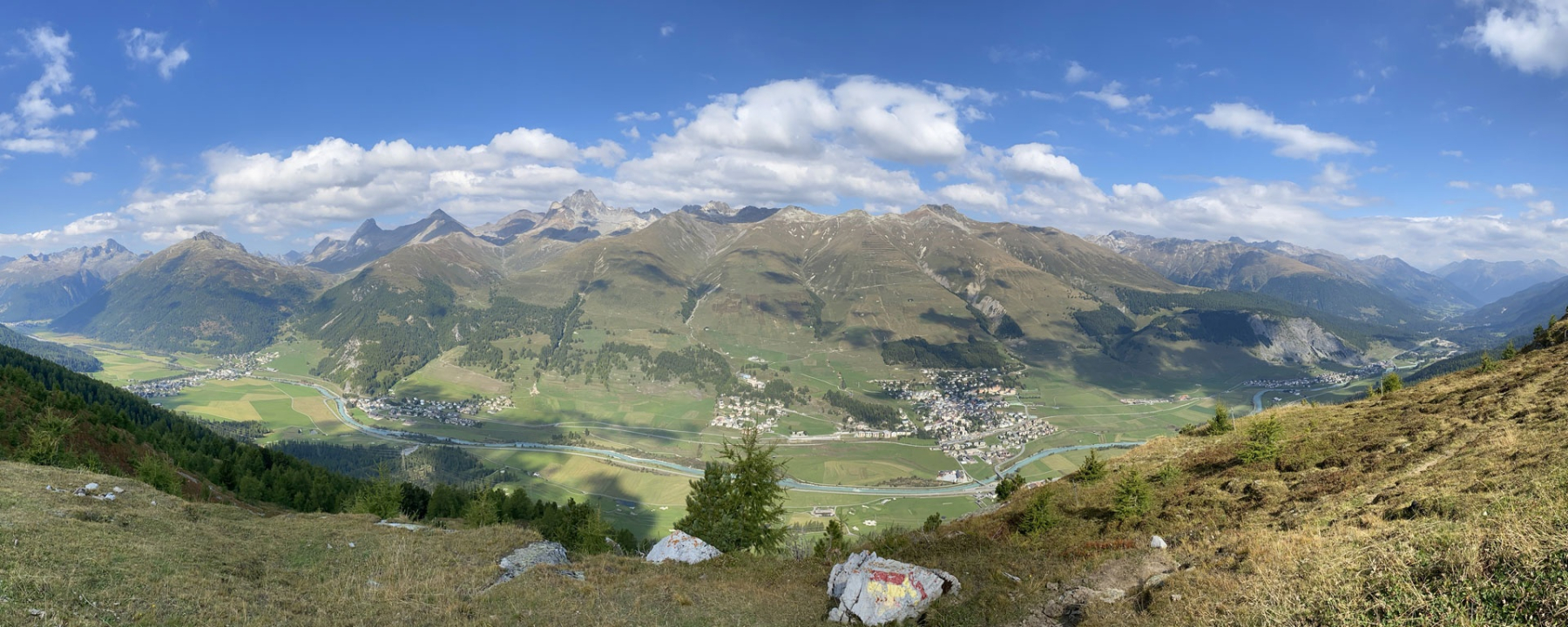Aussicht runter auf die Dörfer der Plaiv