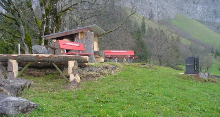 Feuerstelle beim Parkplatz Schrina-Hochrugg