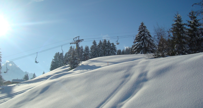 Sesselbahn im Skigebiet Sarn
