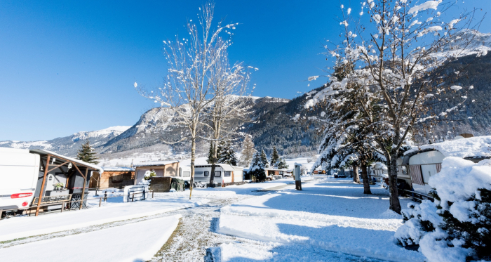 Camping Andeer im Winter