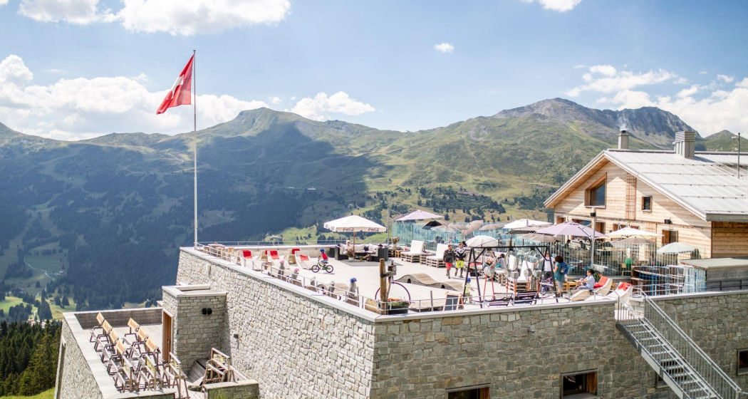 Bergrestaurant Scharmoin Lenzerheide Sommer Bergrestaurant Scharmoin Lenzerheide Sommer