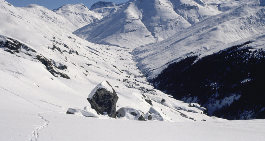Blick ins Hochtal Avers Winter Blick ins Hochtal Avers Winter