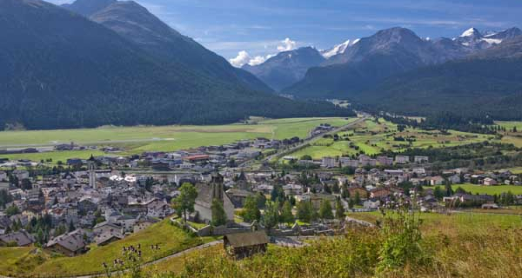 Aussicht auf Samedan Aussicht auf Samedan