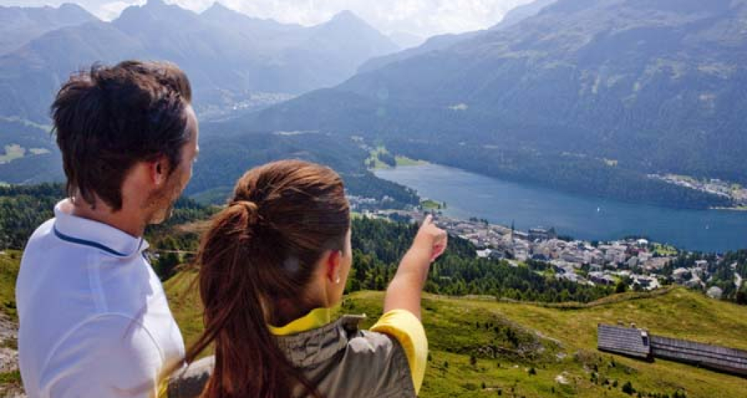 Blick auf St. Moritz