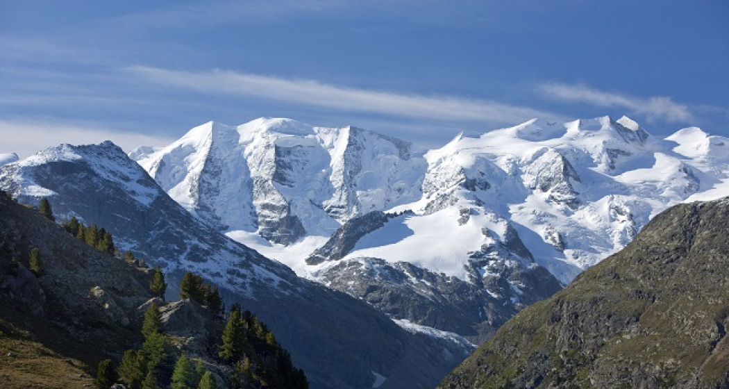 Aussicht auf die Bernina Gruppe Aussicht auf die Bernina Gruppe