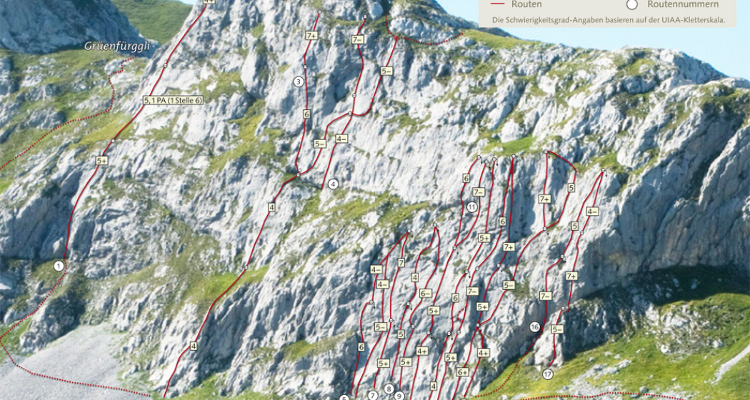 Klettergarten Gruoben, Grüenwändli Klettergarten Gruoben, Grüenwändli