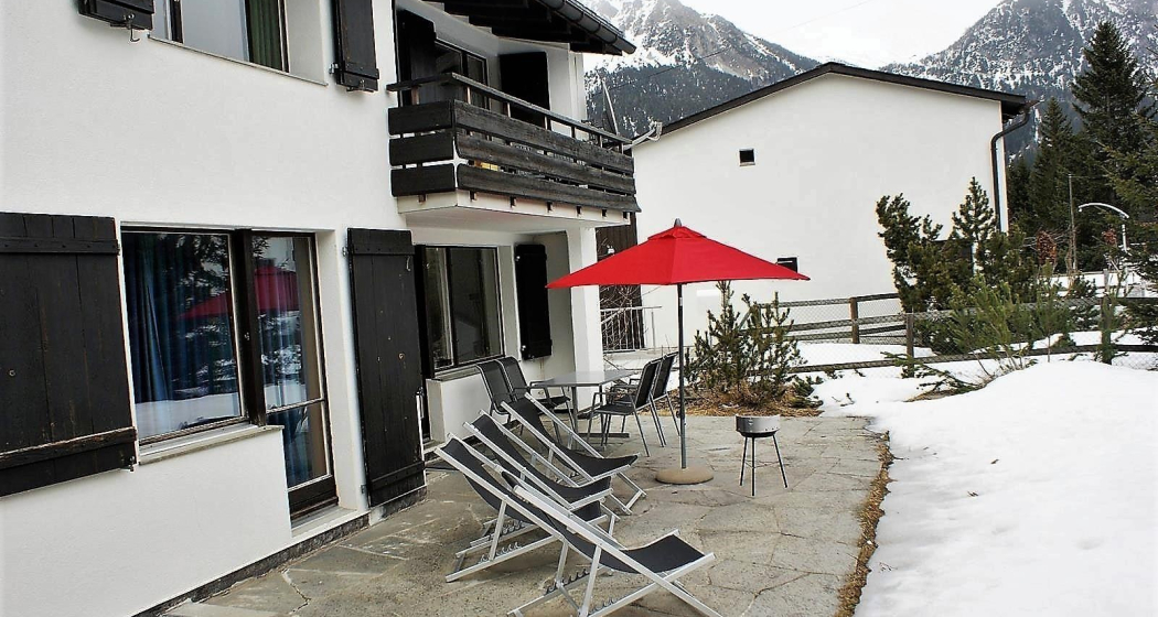 Sitzplatz Garten Winter