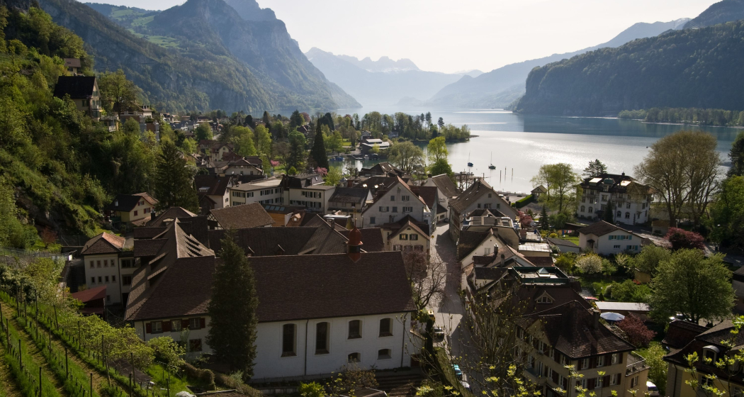 Das Städtchen Weesen mit mediterranem Flair Das Städtchen Weesen mit mediterranem Flair