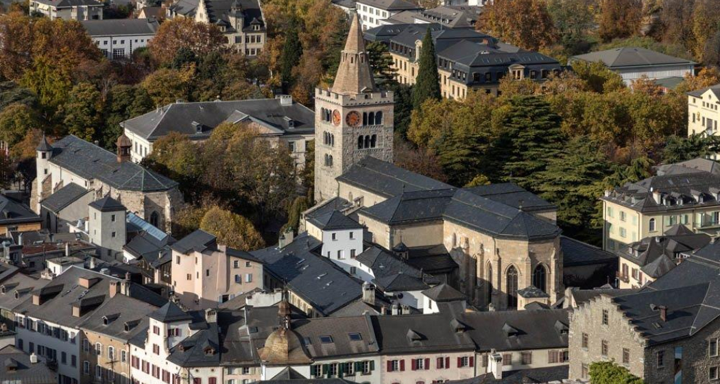 Sion: Blick von Valeria auf Kathedrale Sion: Blick von Valeria auf Kathedrale