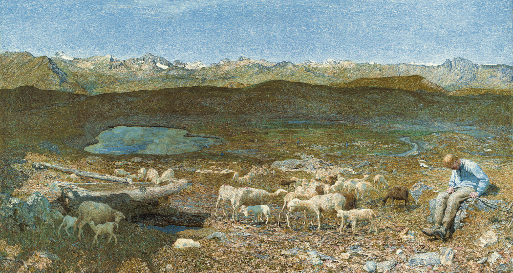 Pascoli alpini – Alpweiden, 1893-1895: (169 × 278 cm, Öl auf Leinwand, Kunsthaus Zürich).