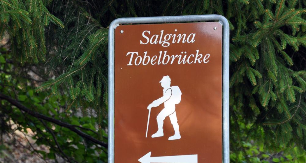 Beschilderung Rundwanderweg Salginatobelbrücke
