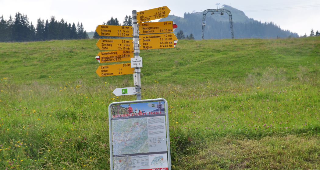 Ausgangspunkt bei der Infostelle Flumserberg Ausgangspunkt bei der Infostelle Flumserberg