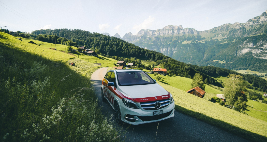 Mit dem E-Car die Ferienregion Heidiland entdecken Mit dem E-Car die Ferienregion Heidiland entdecken