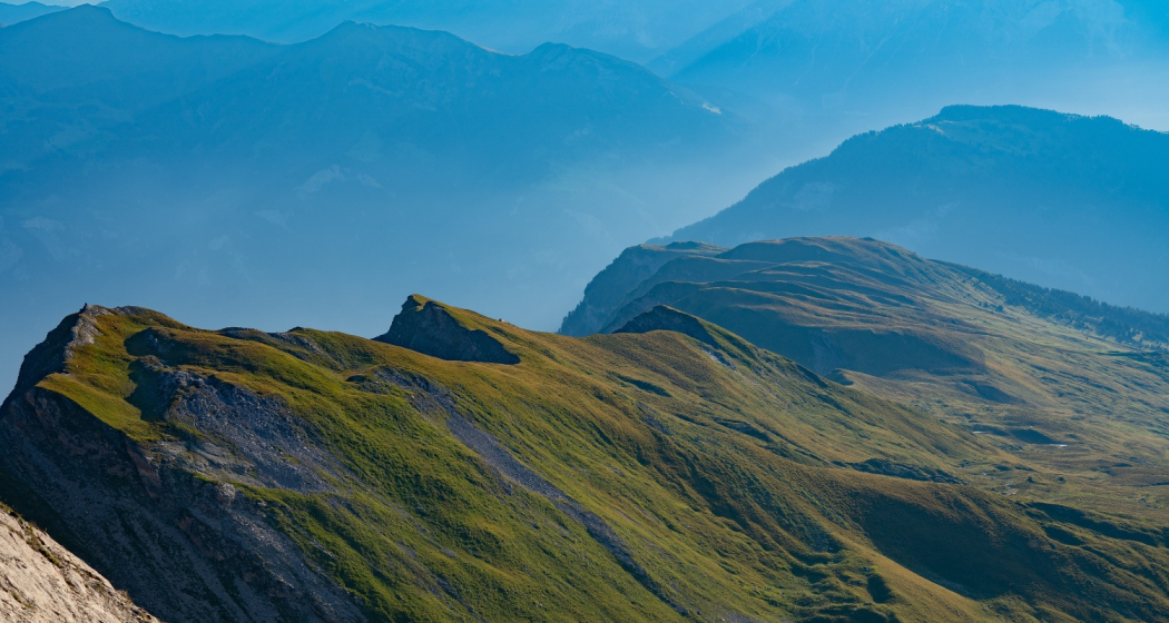 Blick Richtung Einshorn und Zwölfihorn Blick Richtung Einshorn und Zwölfihorn