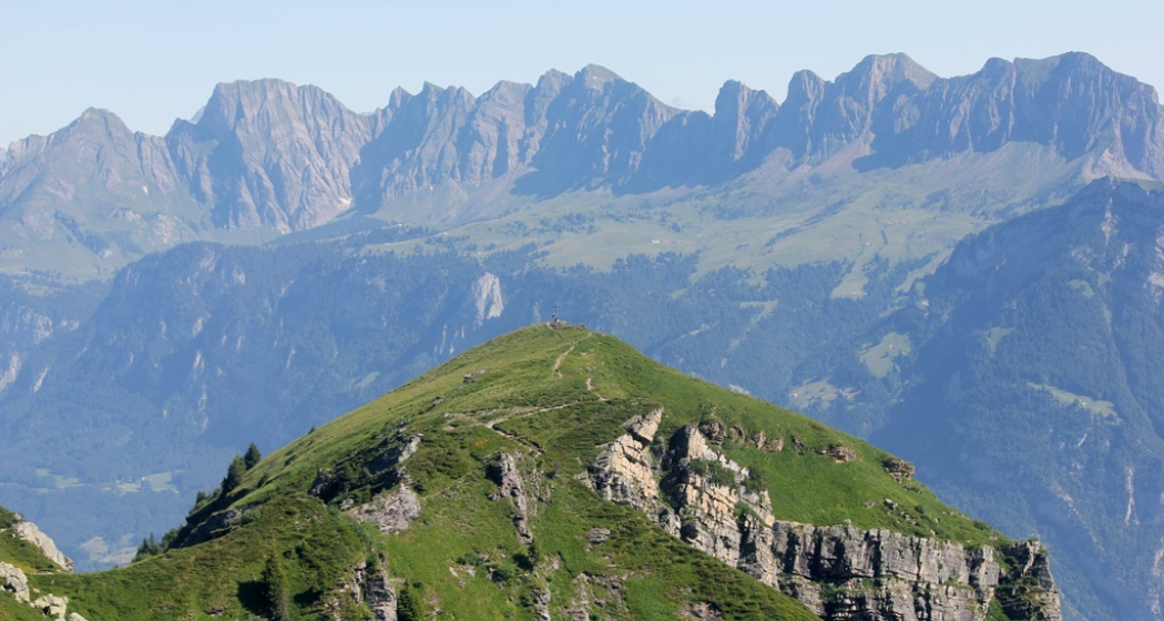 Blick zurück auf den Garmil Blick zurück auf den Garmil