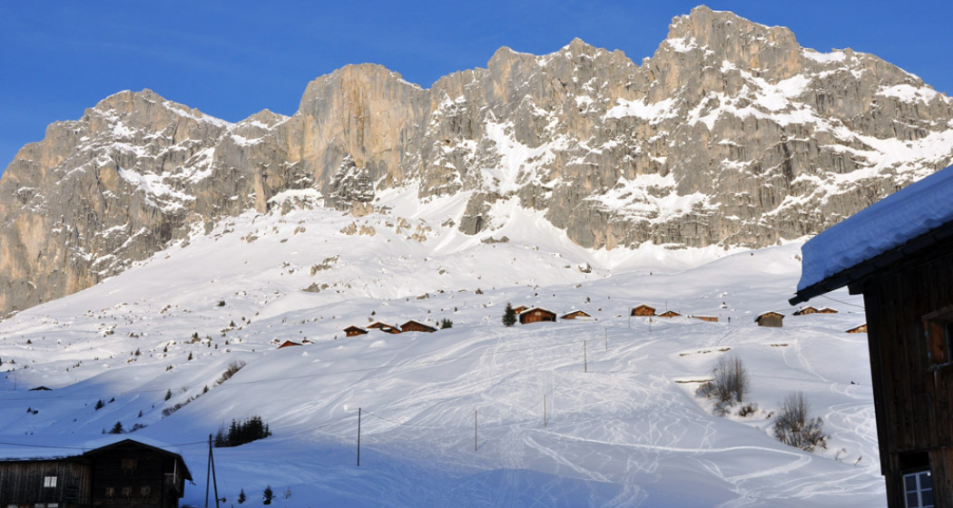 Unterwegs, gleich unterhalb des kurzen Aufstieges zum Weiler Partnun