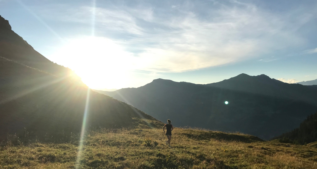 Trailrunning oberhalb der Alp Sanaspans Trailrunning oberhalb der Alp Sanaspans