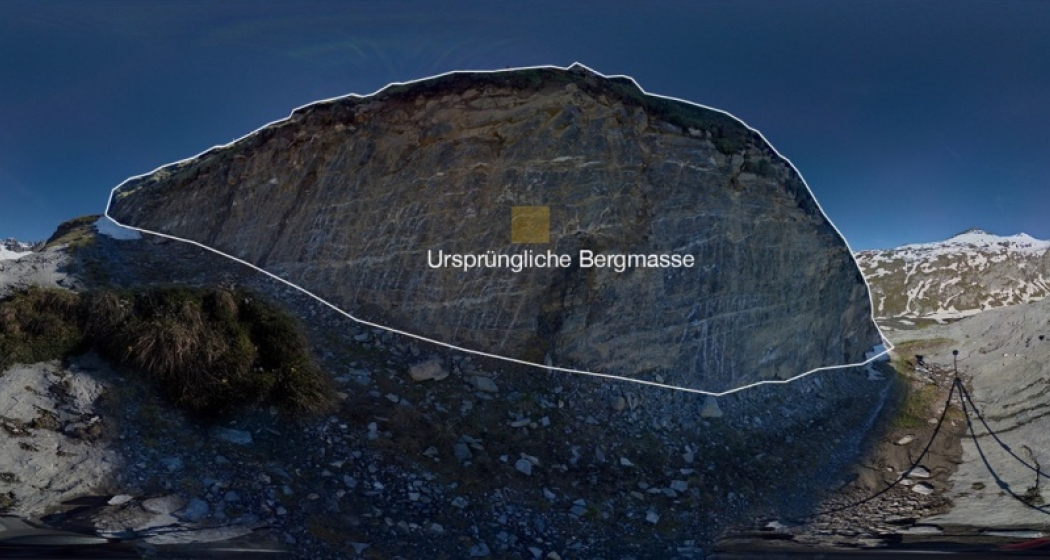 Die Rutschbahn eines Berges