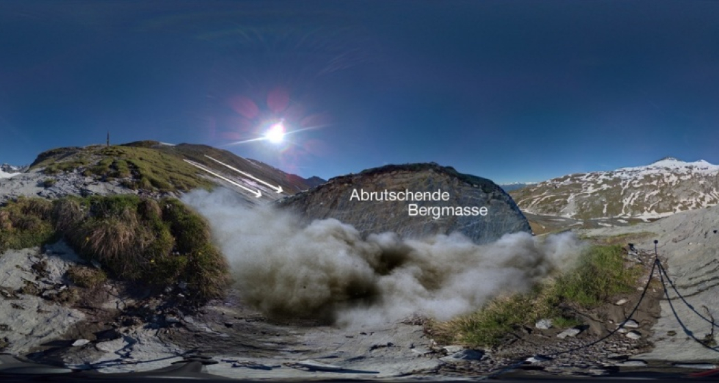 Die Rutschbahn eines Berges