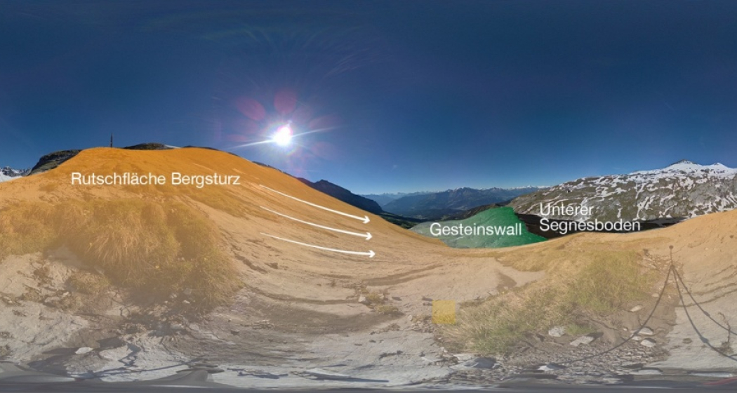 Die Rutschbahn eines Berges