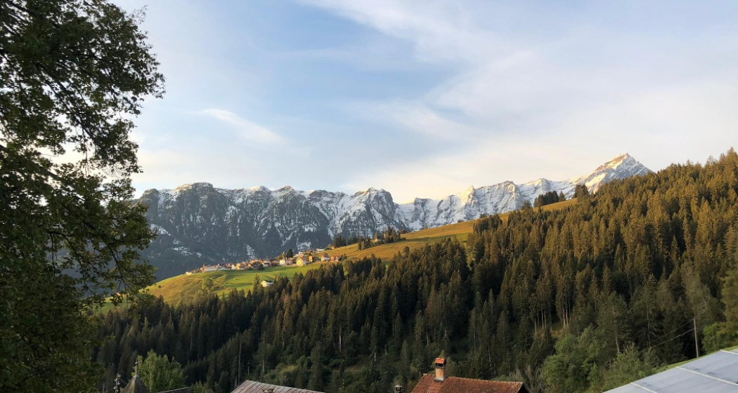 Blick von Portein auf Flerden Blick von Portein auf Flerden