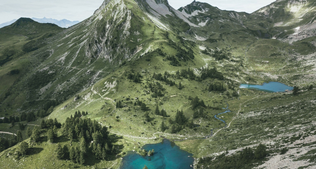 Luftaufnahme Wanderung zum Falknis Luftaufnahme Wanderung zum Falknis