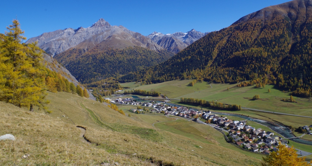 Blick nach S-chanf Blick nach S-chanf
