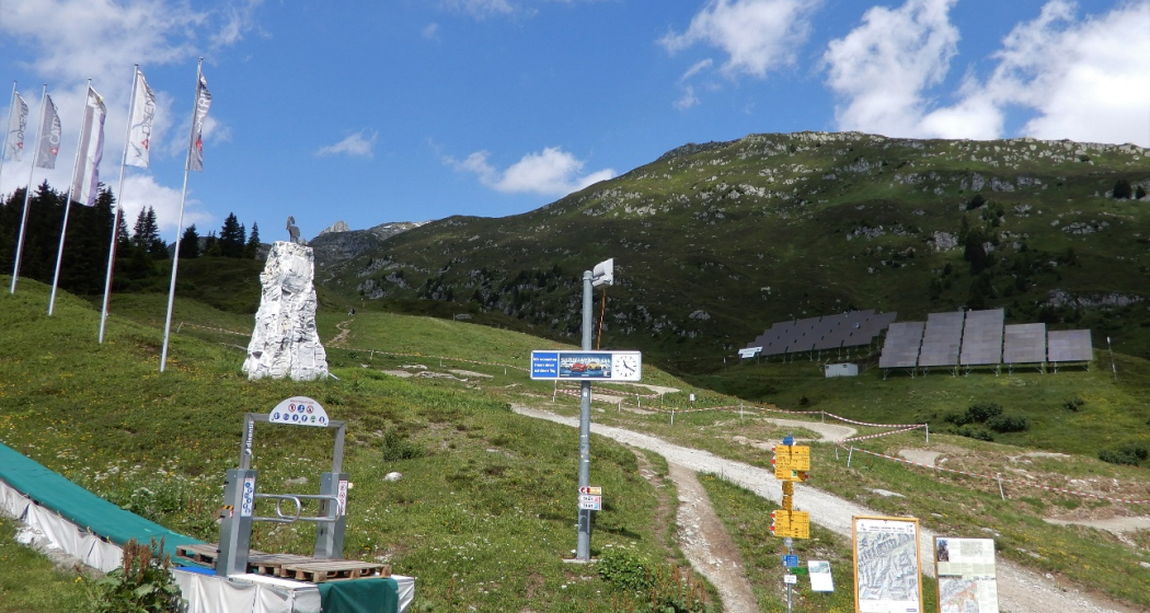 Start an der Bergstation Start an der Bergstation