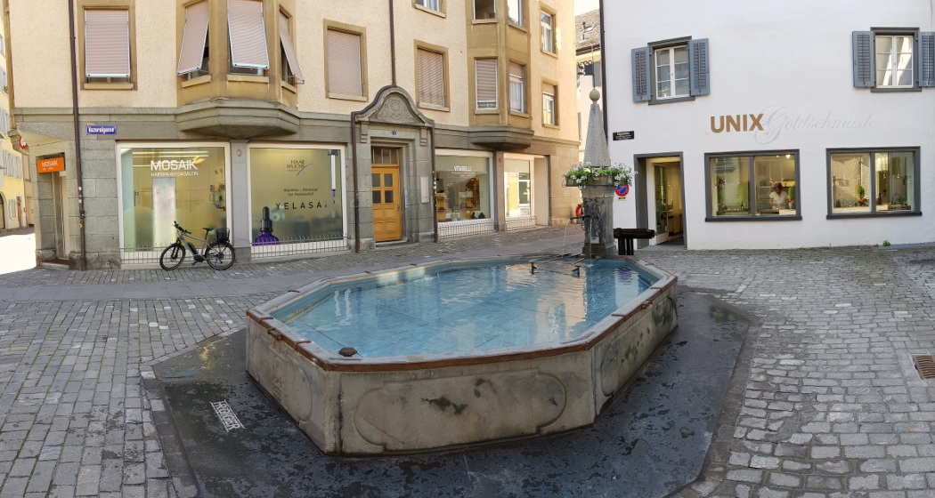 Gigerplatz mit neu gestaltetem Brunnen Gigerplatz mit neu gestaltetem Brunnen