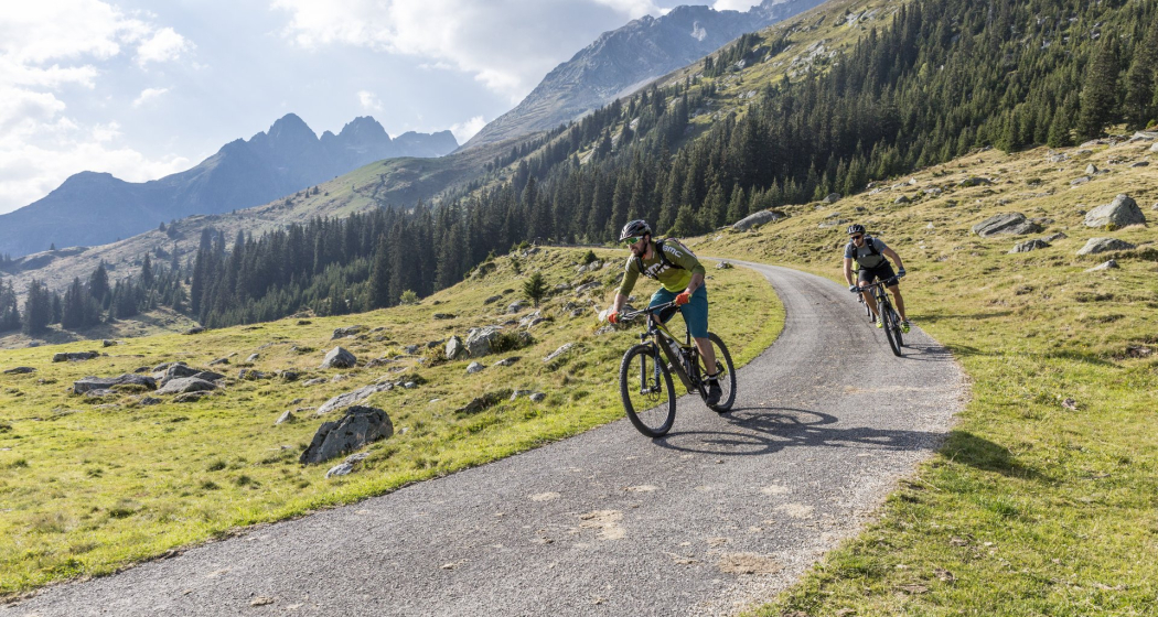 Abfahrt von der Alp da Schlans Abfahrt von der Alp da Schlans